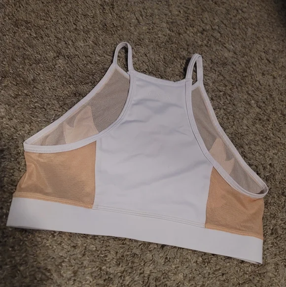 CXIX creatures Of CXIX isis Goddess Mesh Halter Sports Bra Top Nude Sand White M - Picture 5 of 7